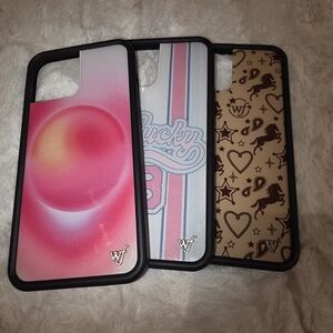 Wildflowers Vibrant Pink, Blue, and Tan Phone Case Set
